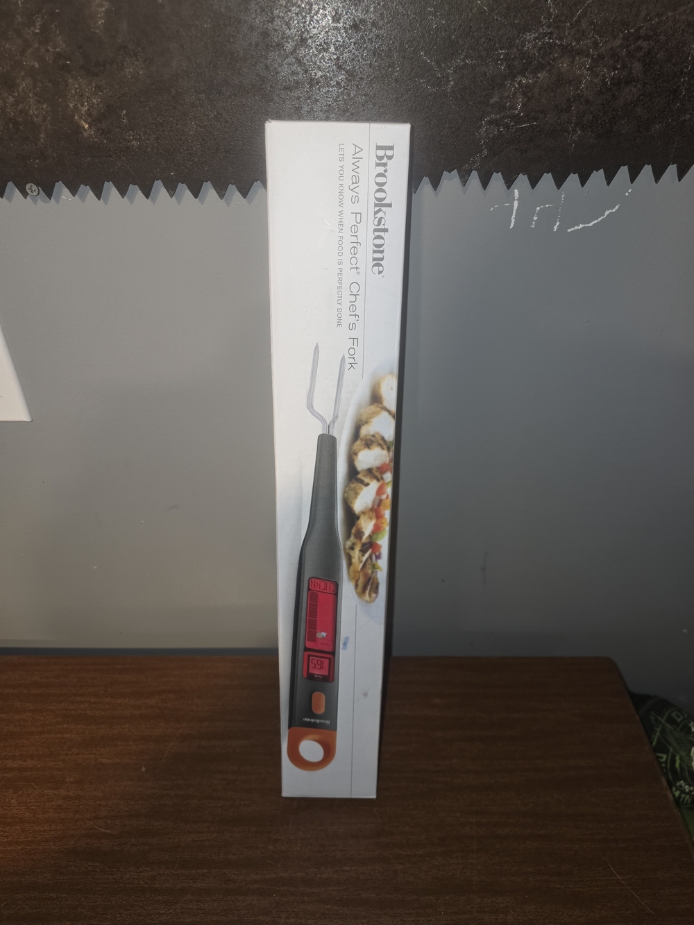 Brookstone Black & Orange Chef's Fork with Digital Display